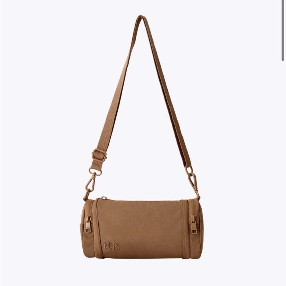 BEIS Camel Tan Expandable Crossbody Charm Bag with Shoulder Strap nwt LAST ONE - Picture 9 of 10